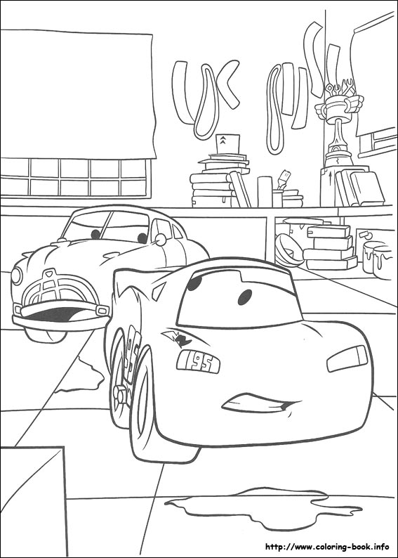 Plansa de colorat cu Cars pixar 205 119